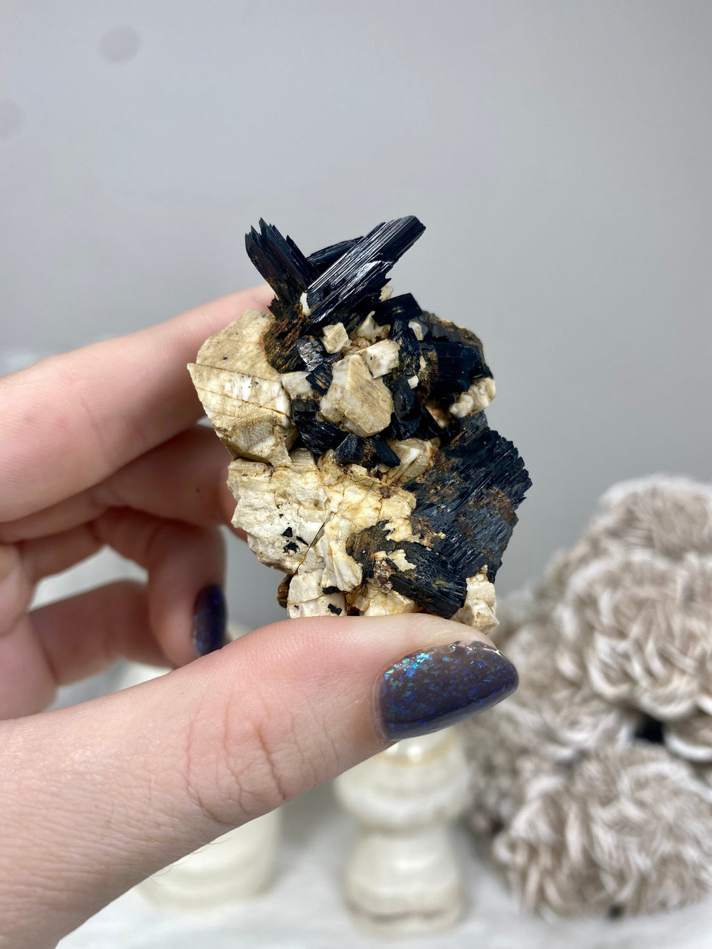 Mixed Raw Specimen from Malawi | Feldspar, Aegirine, Smoky Quartz Curious Muse Crystals