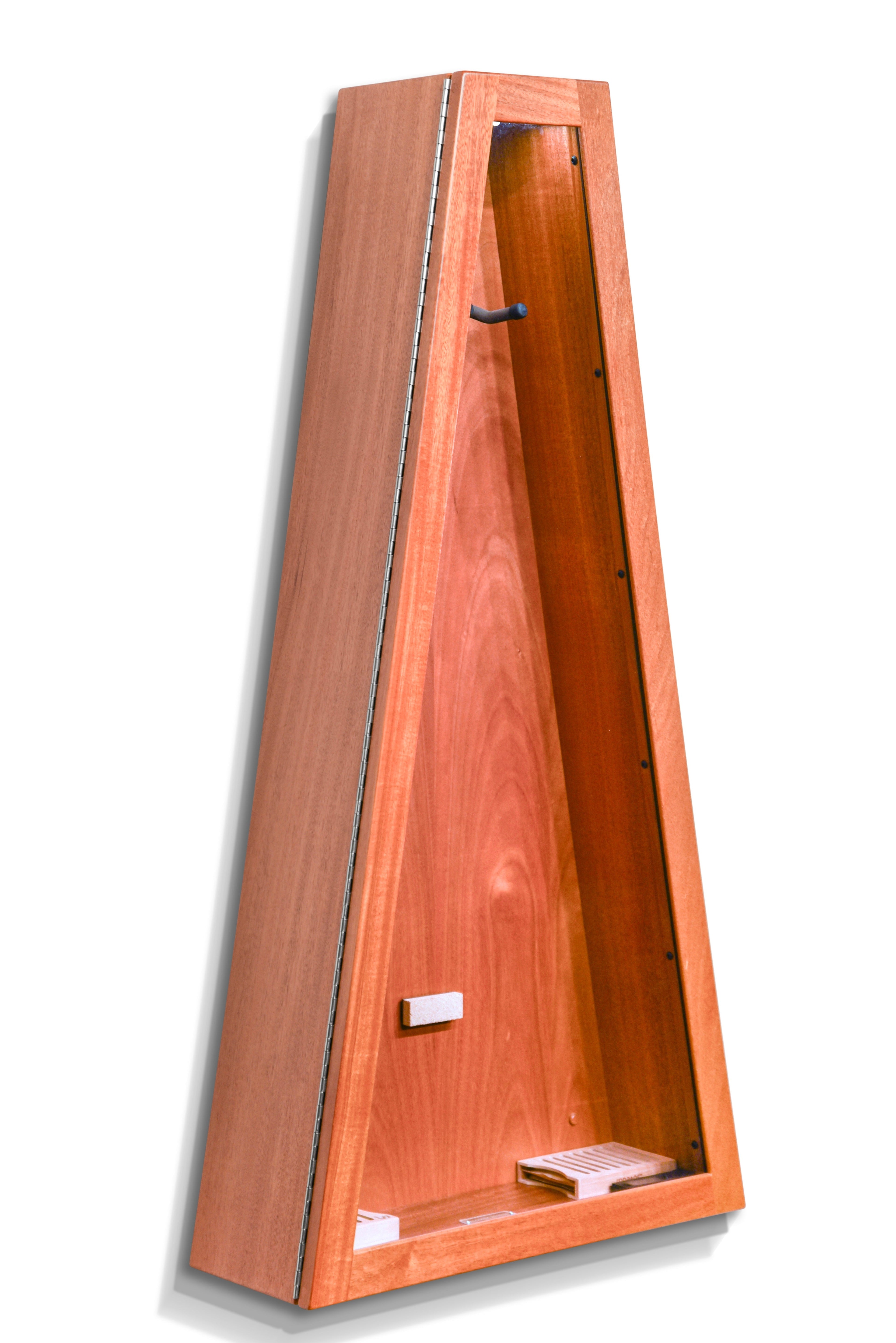 ClimaCase Triangle Humidor - African Mahogany (Quarter Sawn) Acoustic Remedy Cases