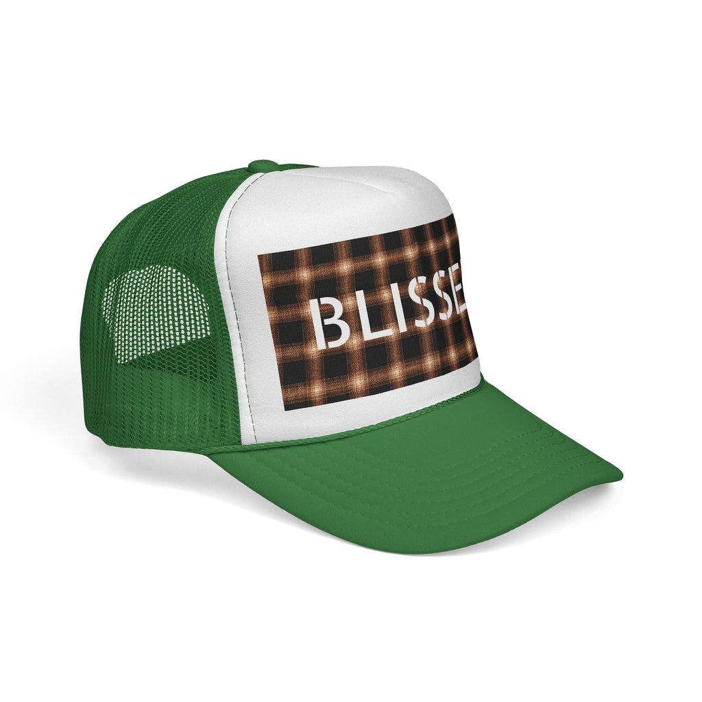 Blissed Plaid Trucker Cap The Vibez Shop
