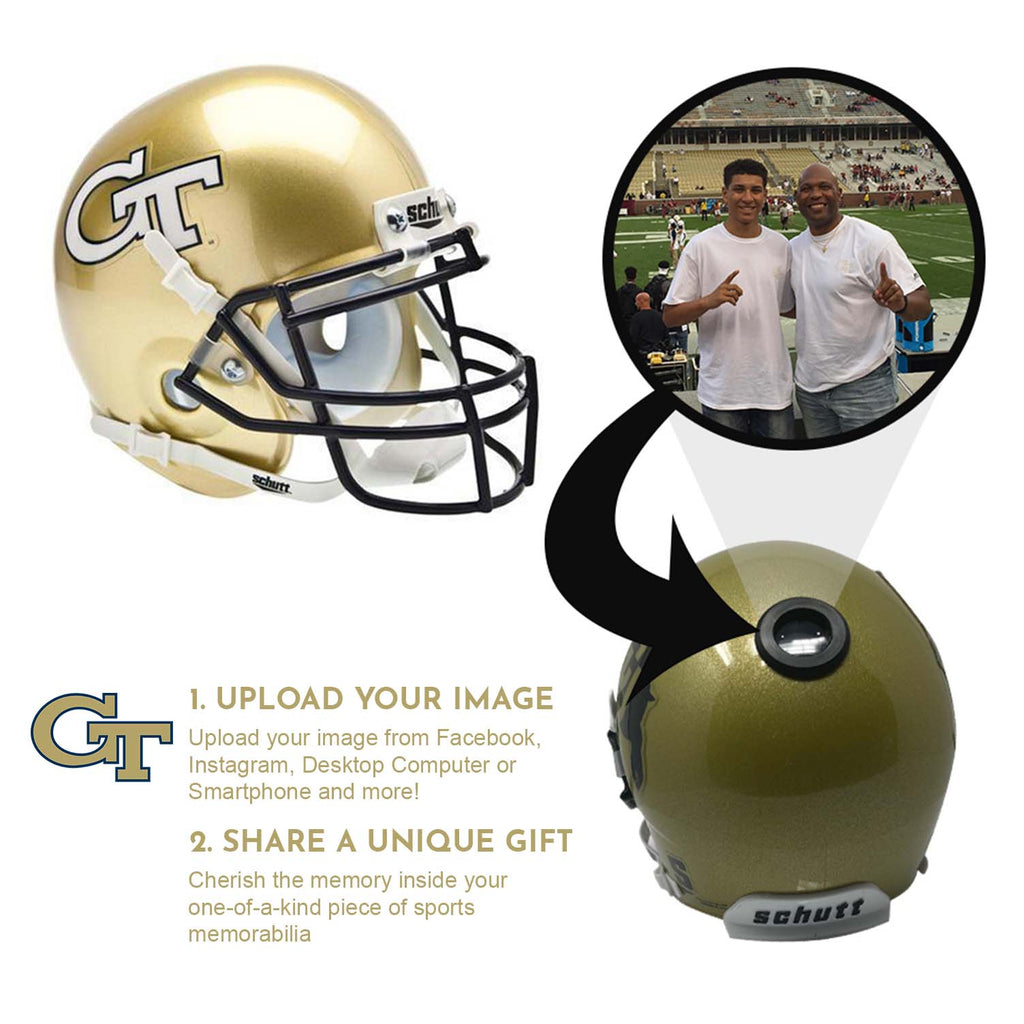 Georgia Tech Yellow Jackets College Football Collectible Mini Helmet - Picture Inside - FANZ Collectibles Fanz Collectibles