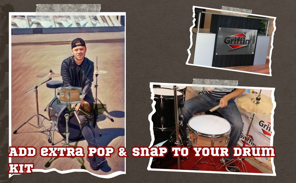 Popcorn Soprano Snare Drum by GRIFFIN | Acoustic Firecracker 10"x6" Poplar Wood Shell with Oakwood PVC | Mini Concert Marching Percussion Musical Instrument with Snare Throw Off, Drummers Key & Head GeekStands.com