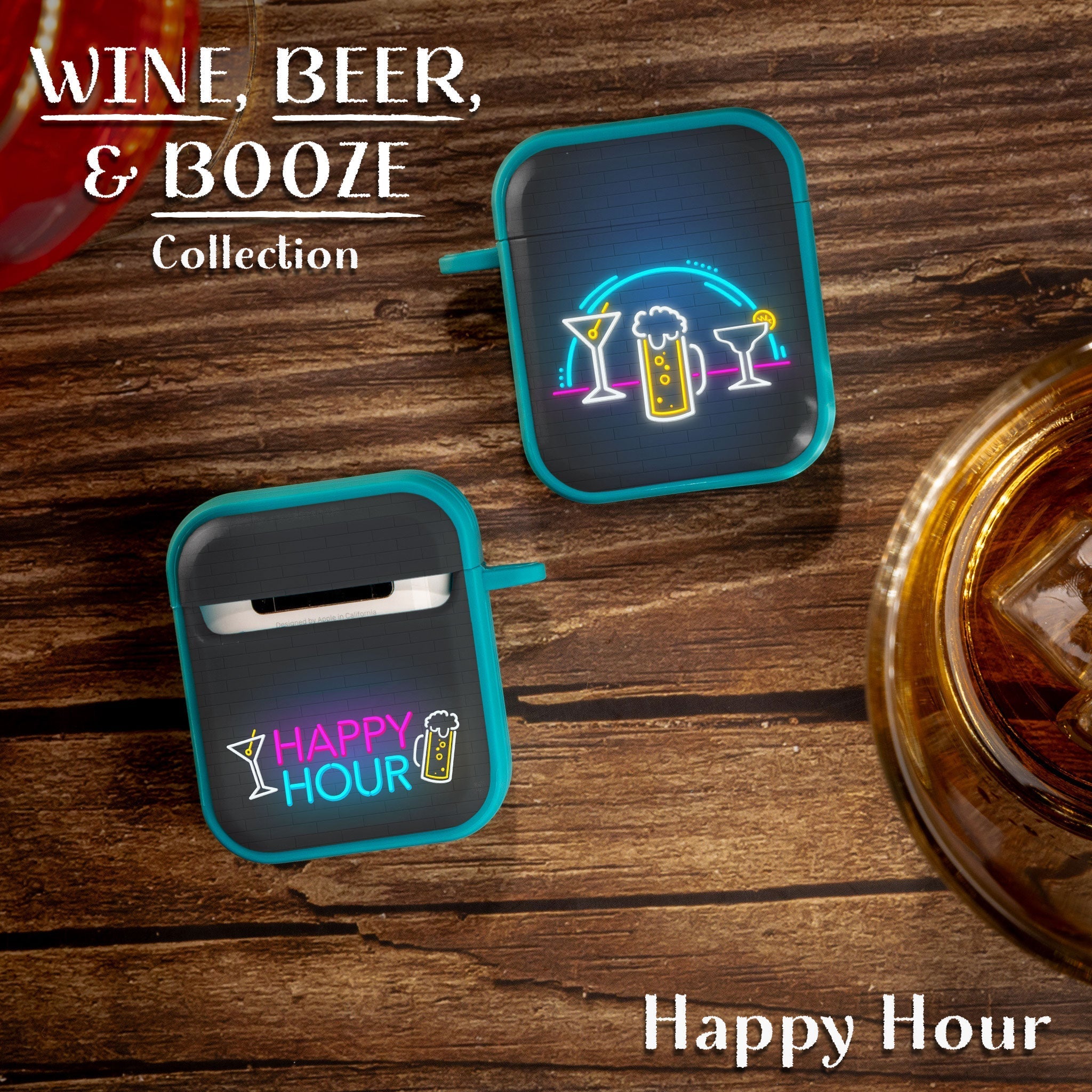 Wine, Beer, & Booze HDX Apple AirPods Gen 1 & 2 Case Cover Affinity Bands