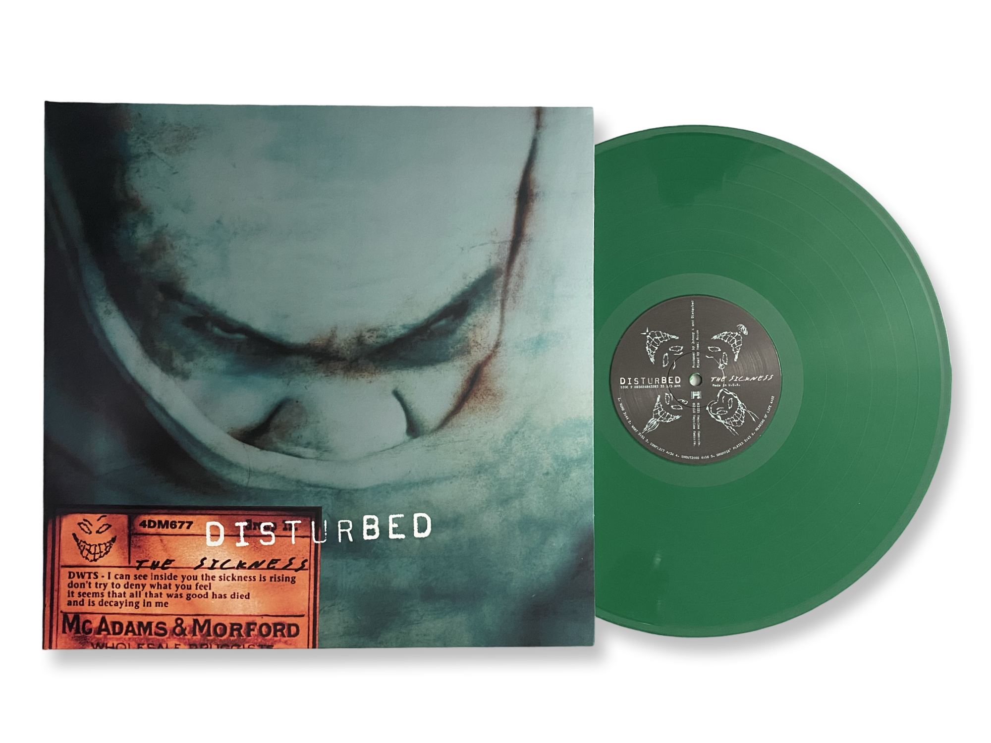 Disturbed - The Sickness (25th Anniversary Edition Green Colored Vinyl) Pale Blue Dot Records