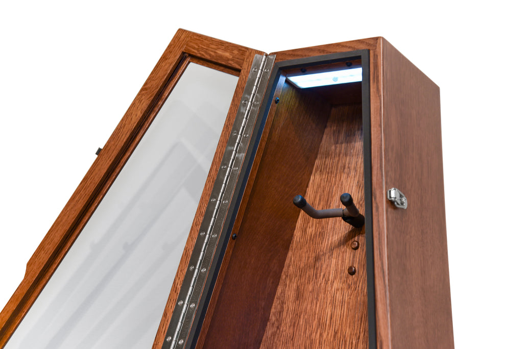ClimaStand Triangle Humidor with Base - Quartersawn White Oak with Boston Stain Acoustic Remedy Cases