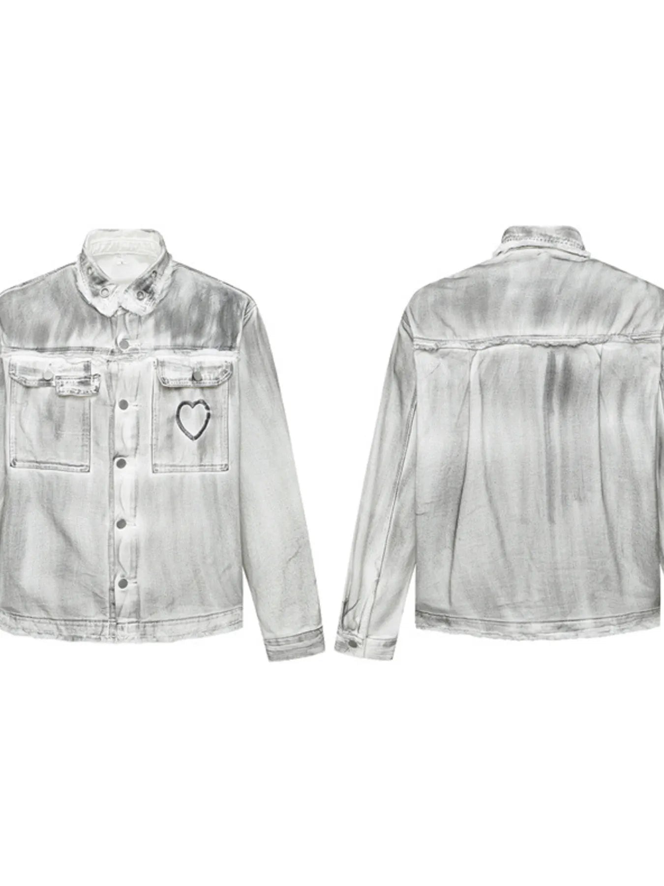 Men's Plus Size Wash Button Up Long Sleeve Denim Jacket NicholesGifts