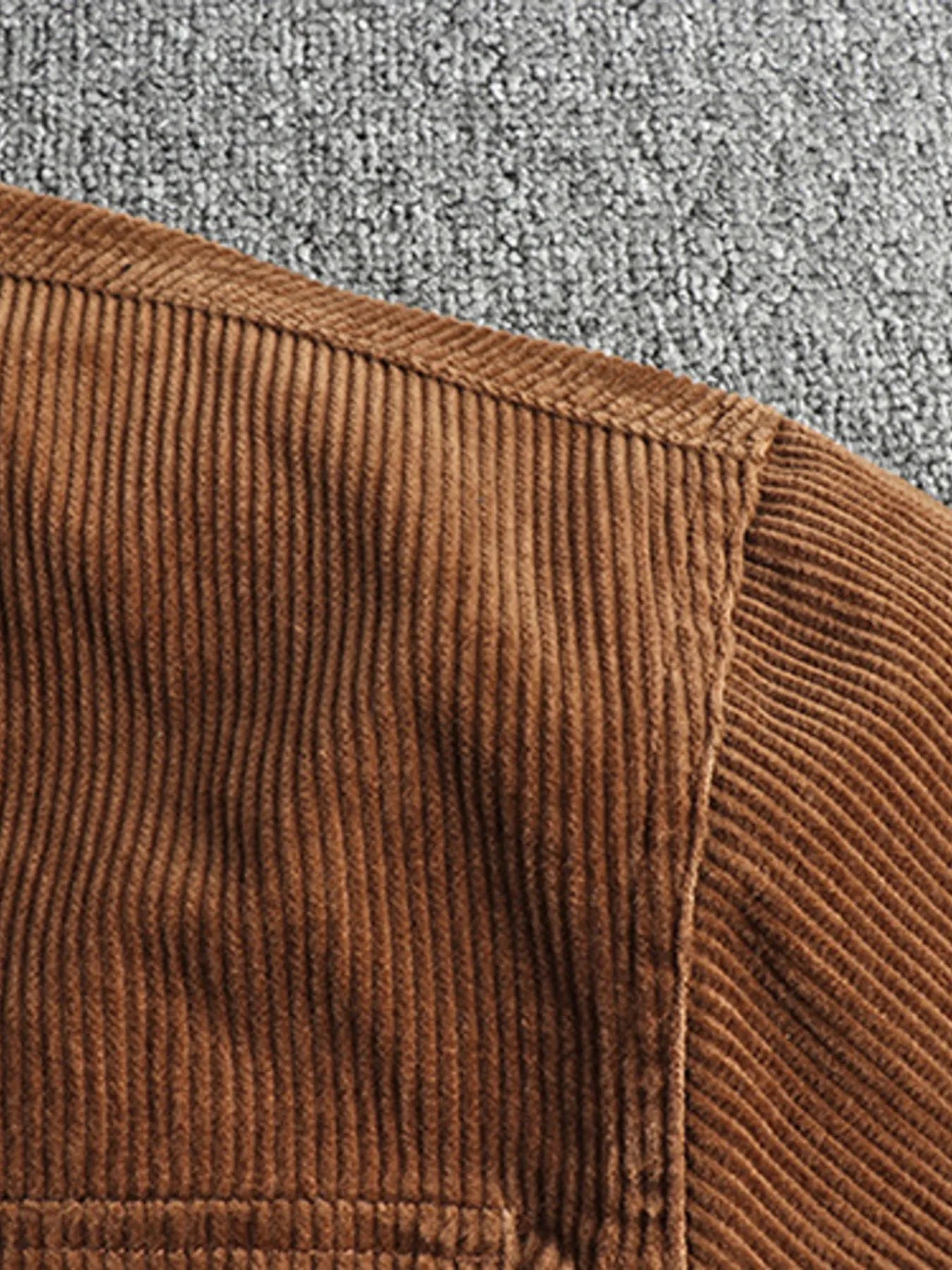 Men's Plus Size Corduroy Button Up Long Sleeve Jacket NicholesGifts