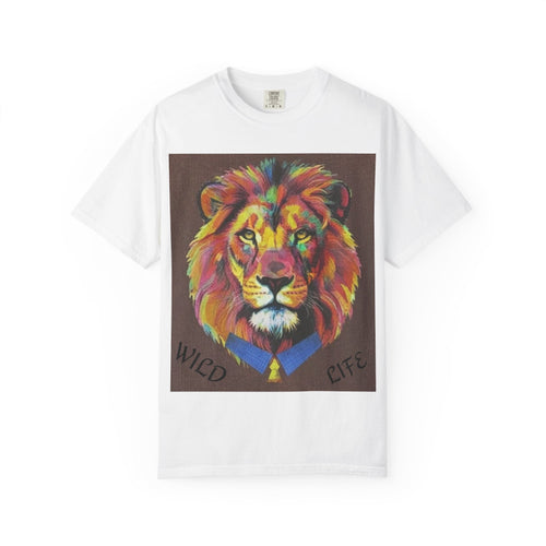 Wild Life Lion Portrait T-Shirt — Colorful Retro Primate Graphic Tee The Vibez Shop
