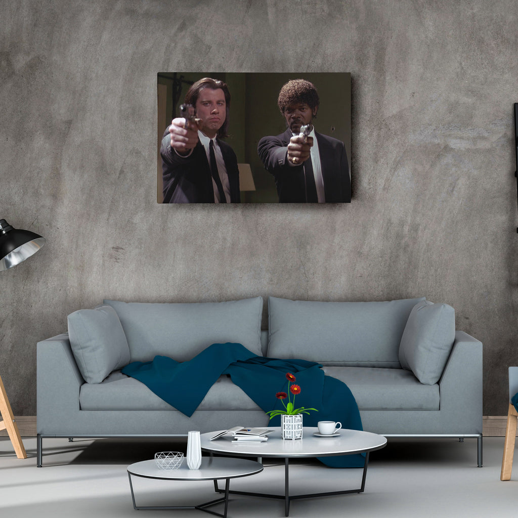 Pulp Fiction Gangsta Canvas – Classic Movie Wall Art CanvasBlackArt