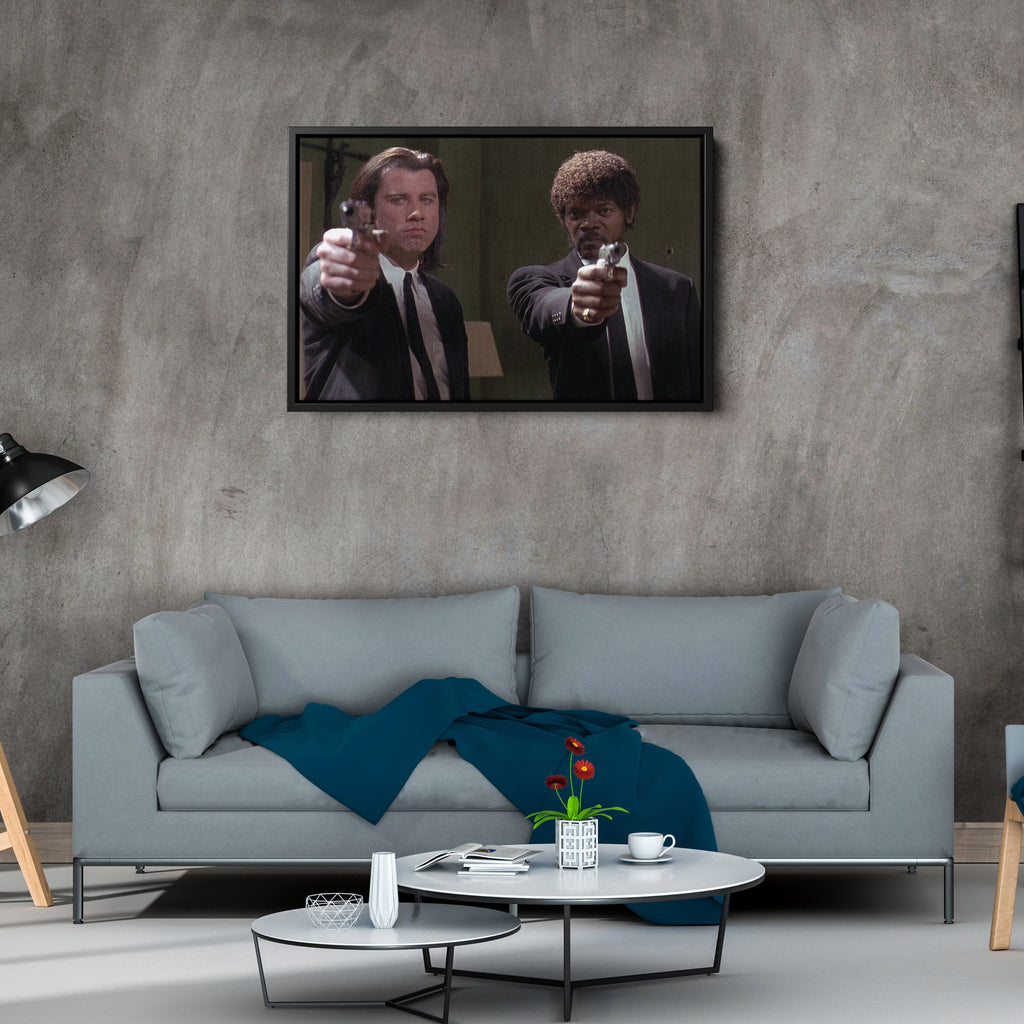 Pulp Fiction Gangsta Canvas – Classic Movie Wall Art CanvasBlackArt