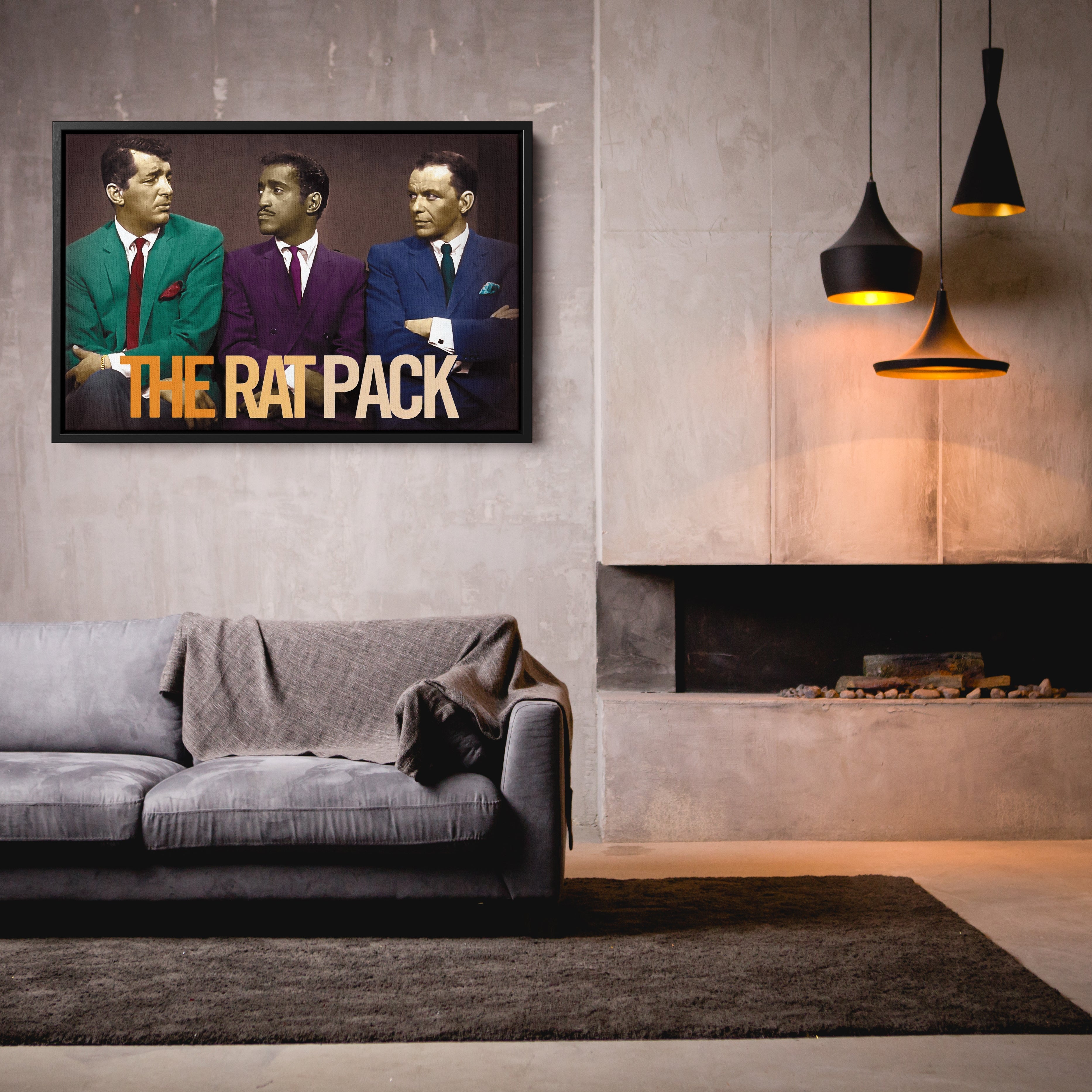 Rat Pack Canvas – Sinatra & Dean Classic Wall Art Decor CanvasBlackArt