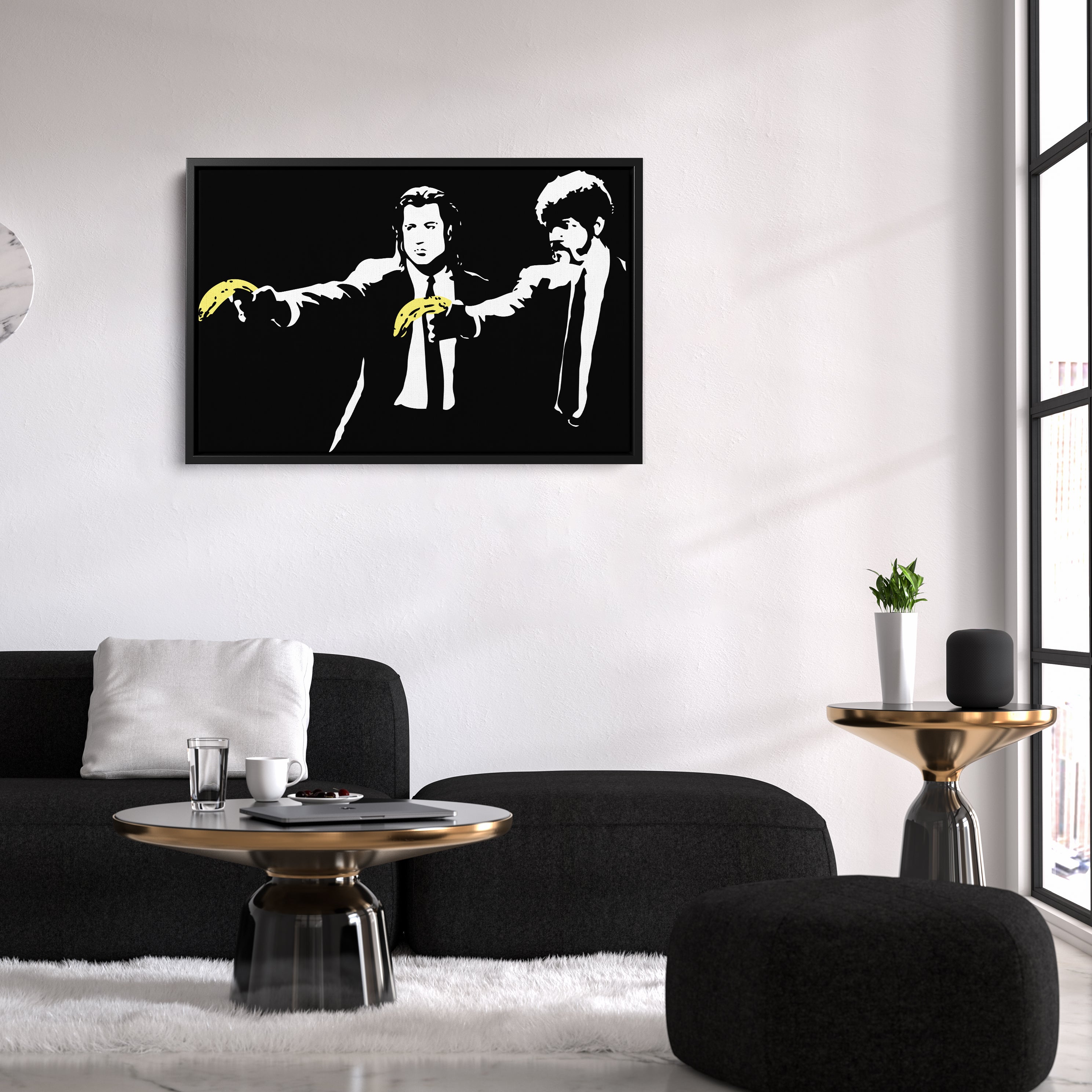 Pulp Fiction Banana Canvas – Funny Movie Wall Art CanvasBlackArt