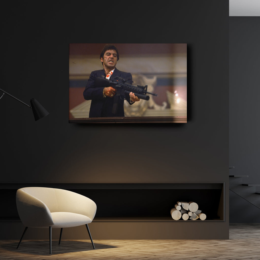Scarface Canvas – Tony Montana Wall Art for Man Cave CanvasBlackArt