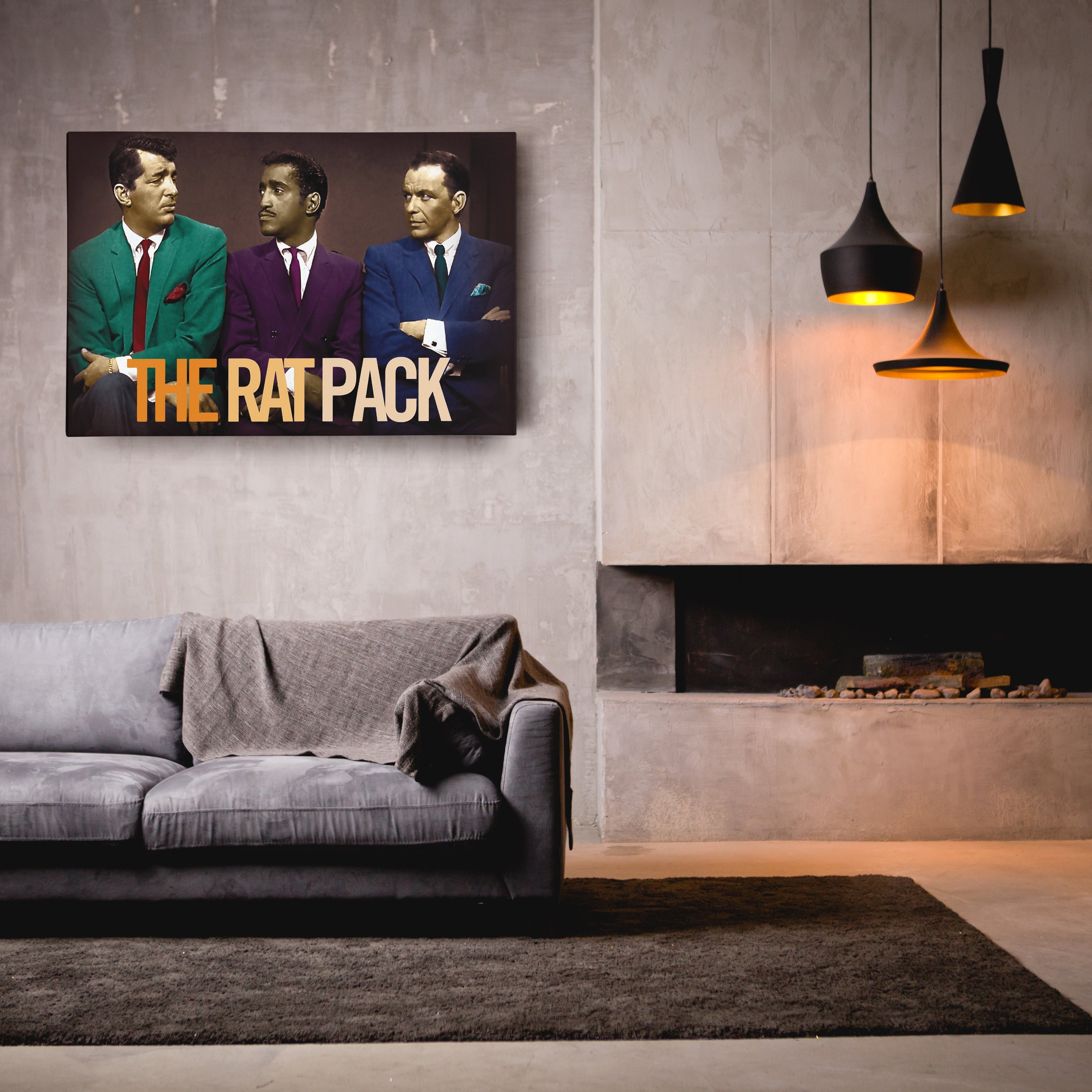 Rat Pack Canvas – Sinatra & Dean Classic Wall Art Decor CanvasBlackArt