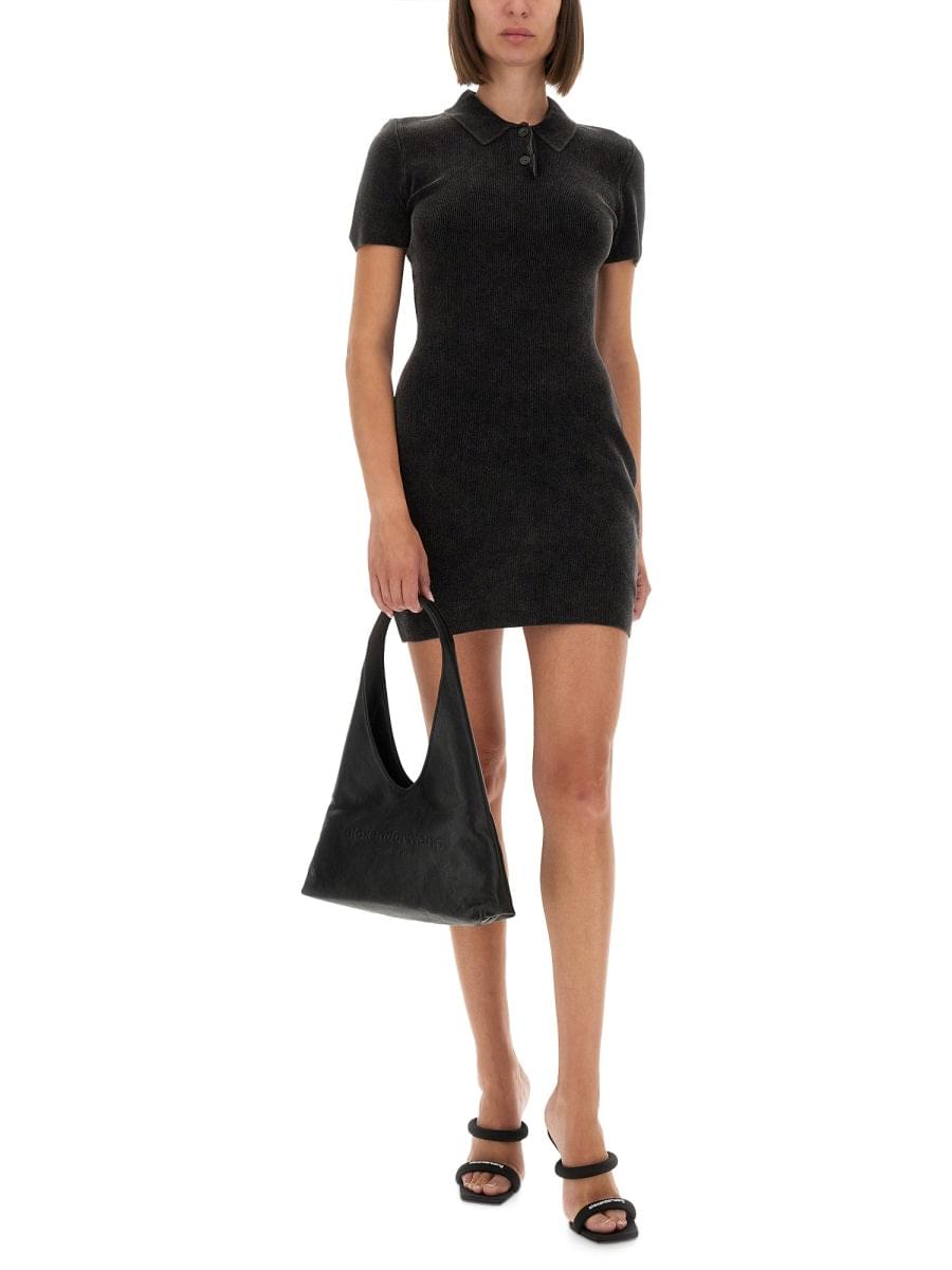 Alexander Wang Women Mini Dress With Polo Collar Luosophy
