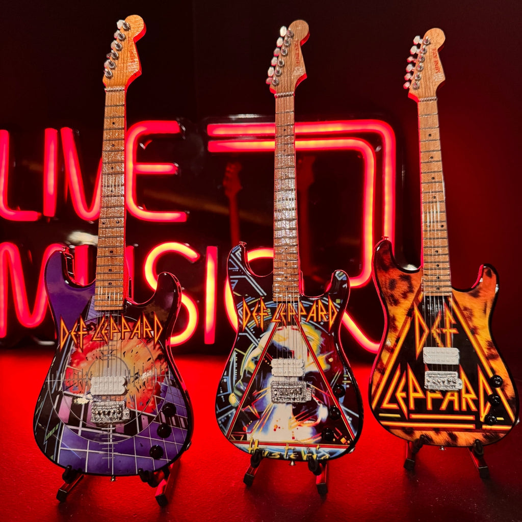 Def Leppard’s “Hysteria” Collectible Miniature Guitar The Mini Axe