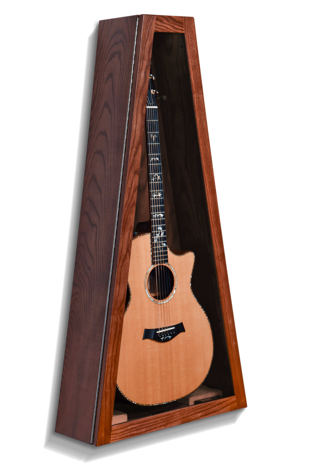 ClimaCase Triangle Humidor - Northern White Ash with Acres Stain Acoustic Remedy Cases