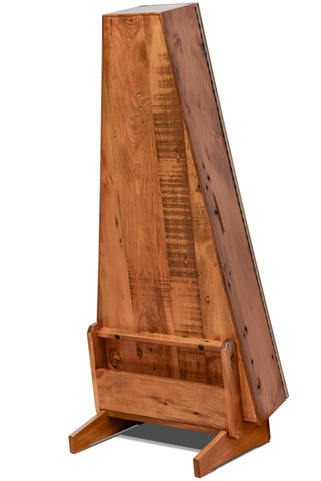 ClimaStand Triangle Humidor with Base - 300 Year Old Reclaimed Wood with Sealy Stain Acoustic Remedy Cases