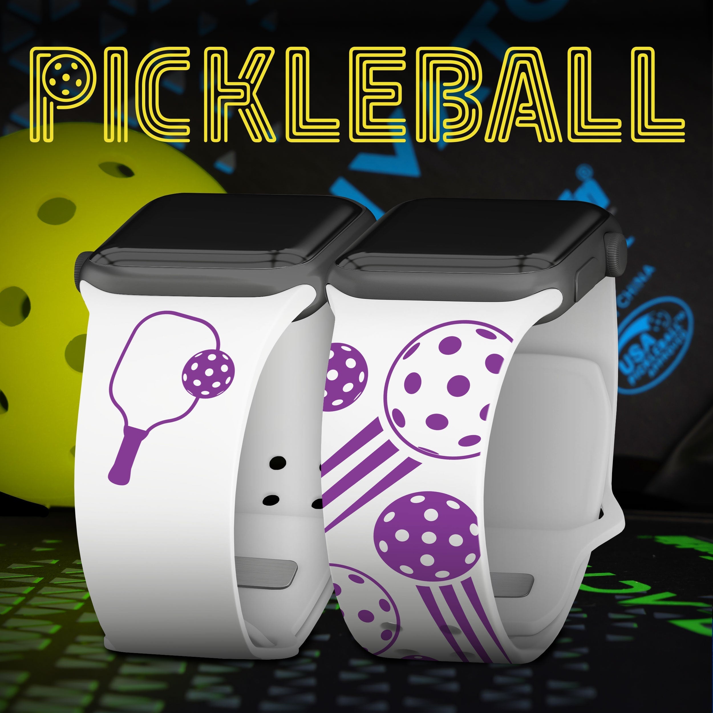 Pickleball Brights HD Apple Watch Band Affinity Bands