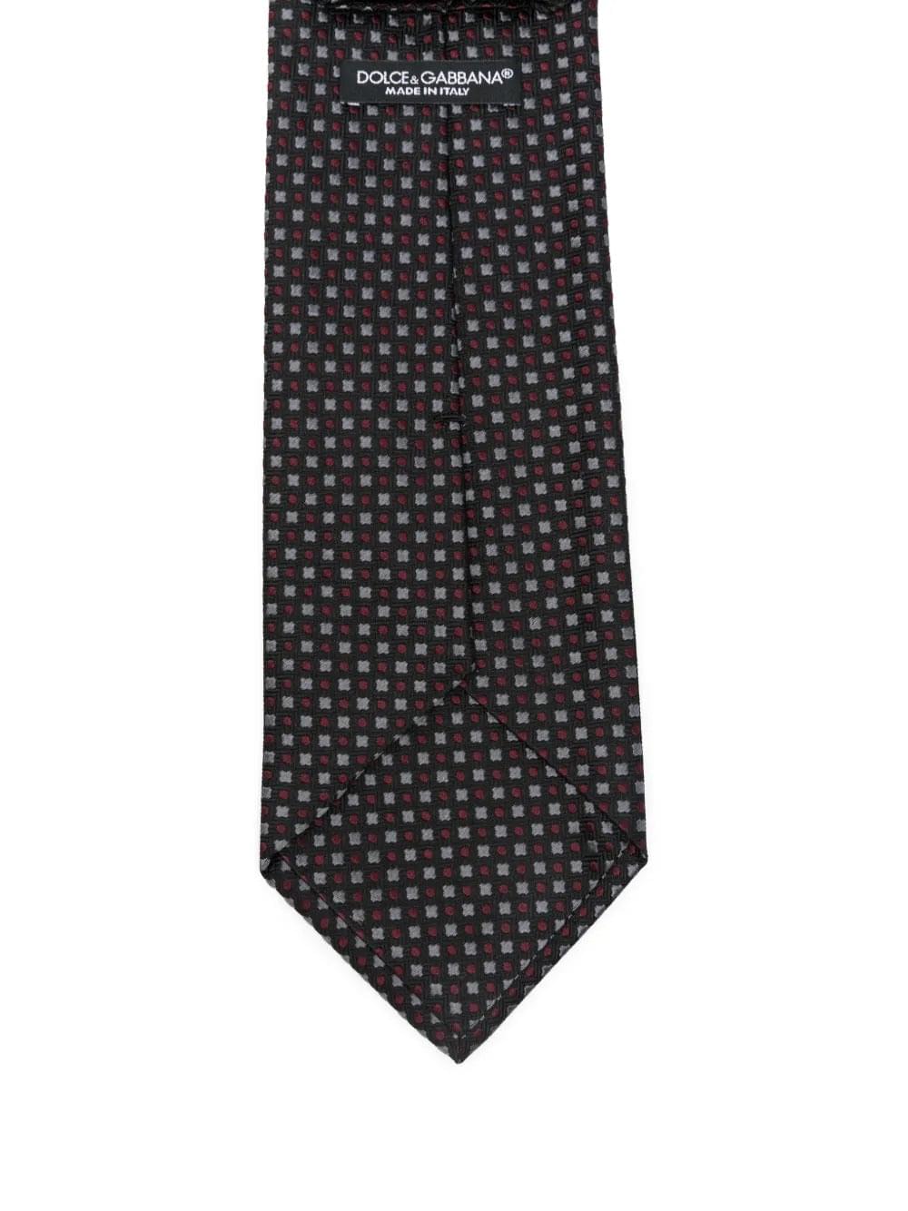 Dolce & Gabbana Men Geometric-Pattern Silk Tie Luosophy