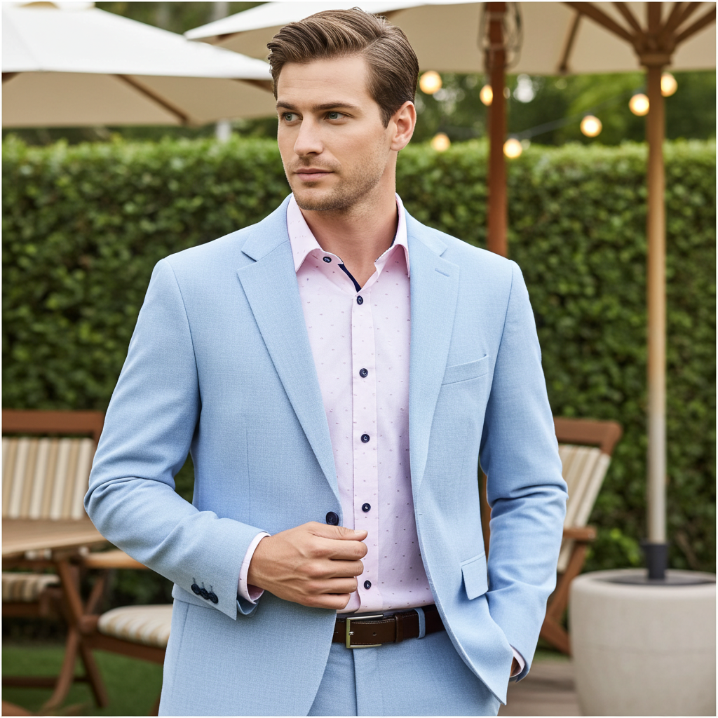 George Button-Up Shirt With Contrast Details // Pink // Contemporary Fit (Regular) LEVINAS® Official