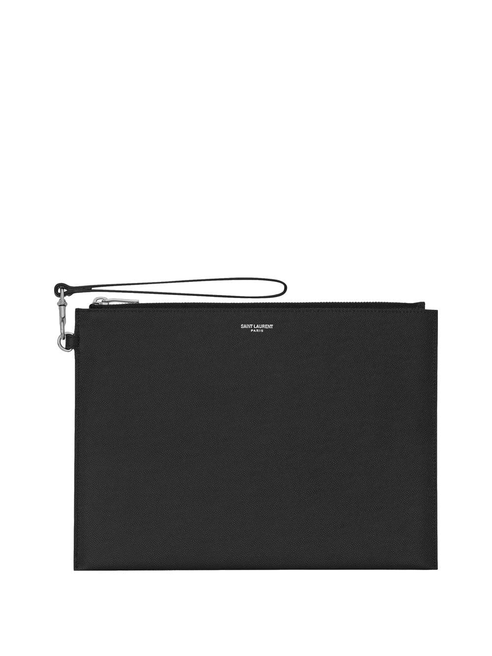 Saint Laurent Men Zipped Tablet Holder In Grain De Poudre-Leather Luosophy