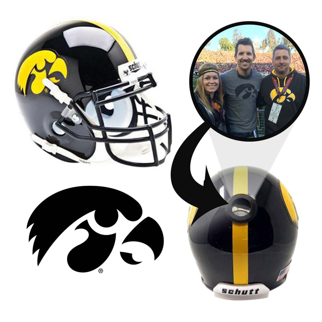 Iowa Hawkeyes College Football Collectible Mini Helmet - Picture Inside - FANZ Collectibles Fanz Collectibles