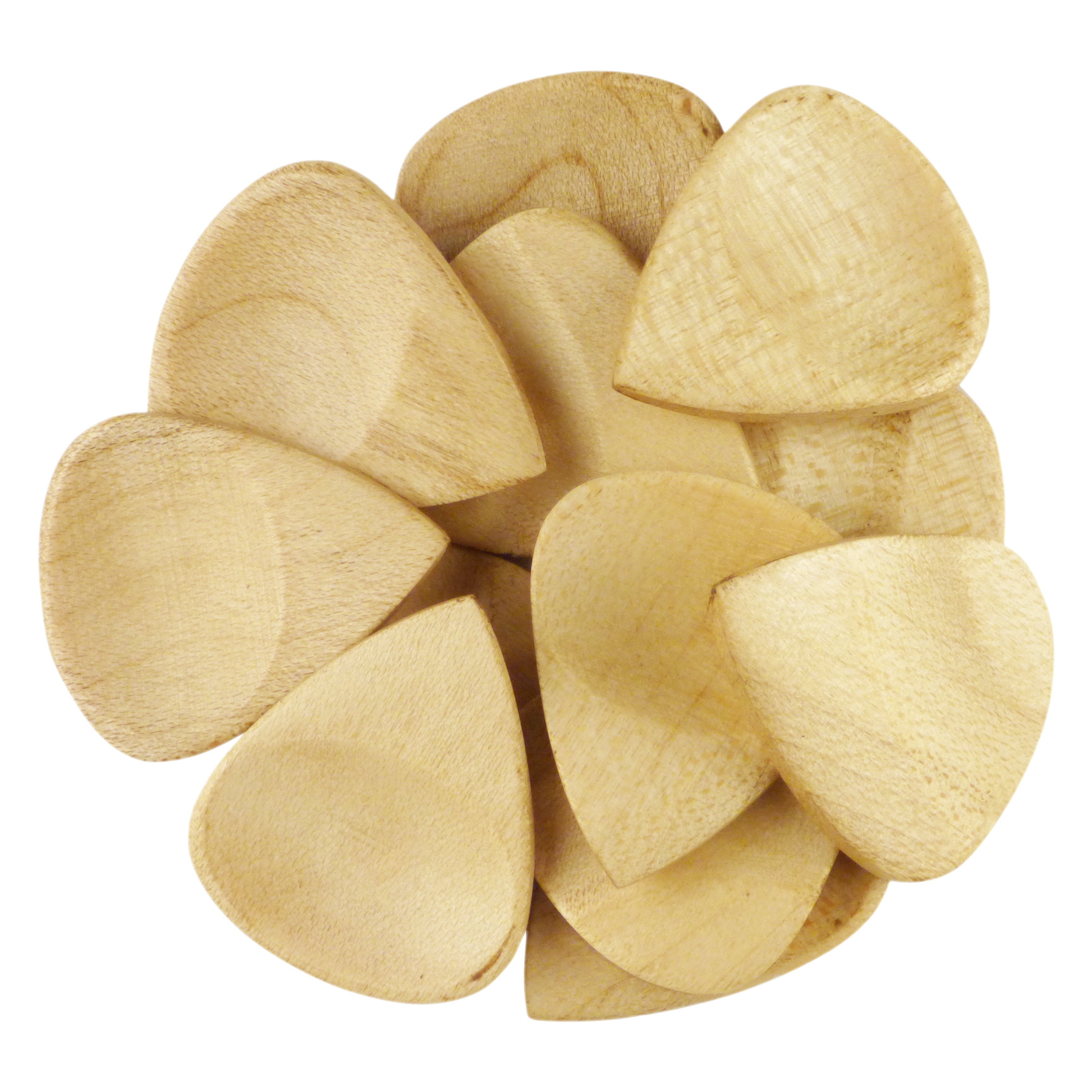 Maple Wood Guitar Or Bass Pick - 3.0 mm Ultra Heavy Gauge - 351 Groove Shape - Natural Finish Handmade Specialty Exotic Plectrum Exotic Plectrums