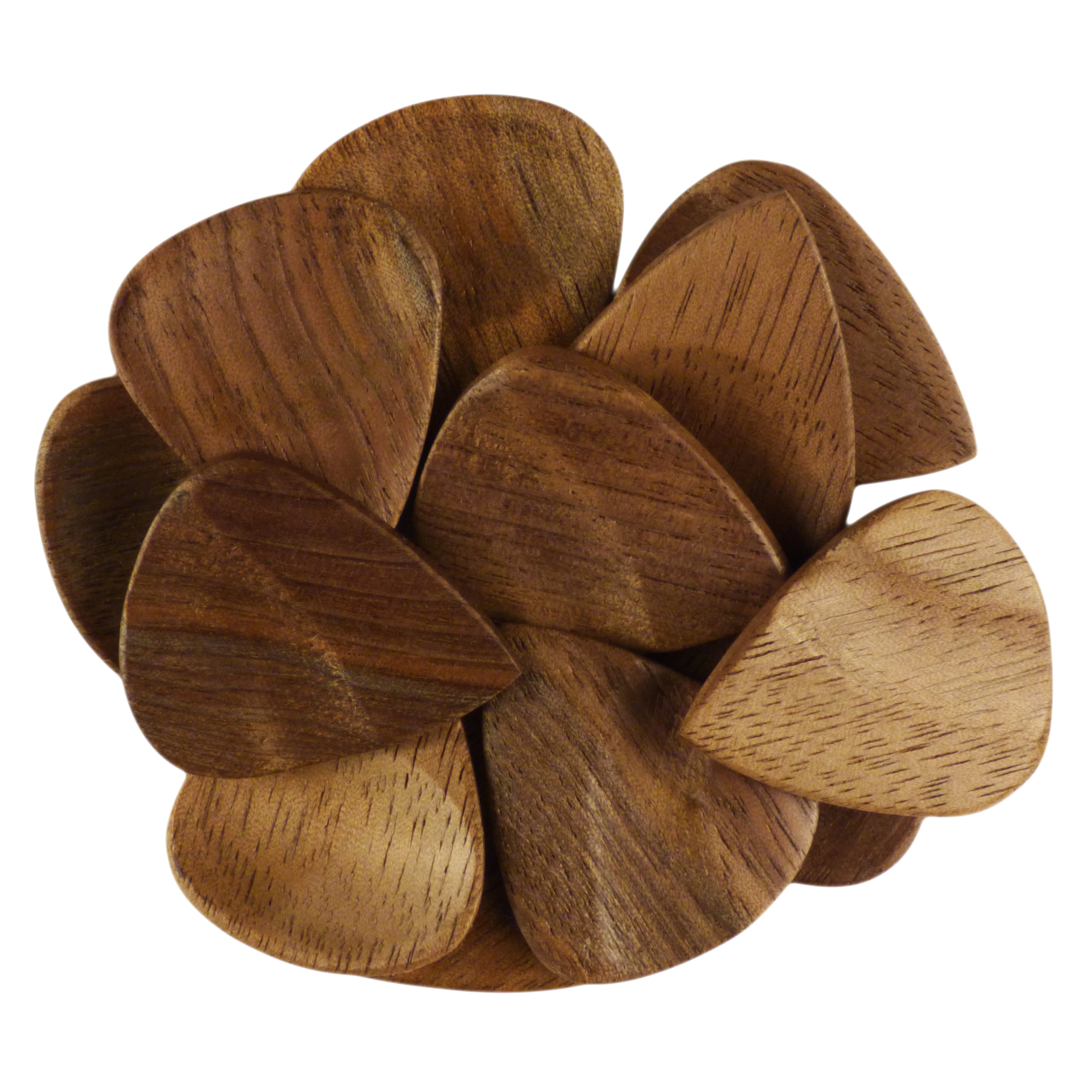 Walnut Wood Guitar Or Bass Pick - 3.0 mm Ultra Heavy Gauge - 351 Groove Shape - Natural Finish Handmade Specialty Exotic Plectrum Exotic Plectrums