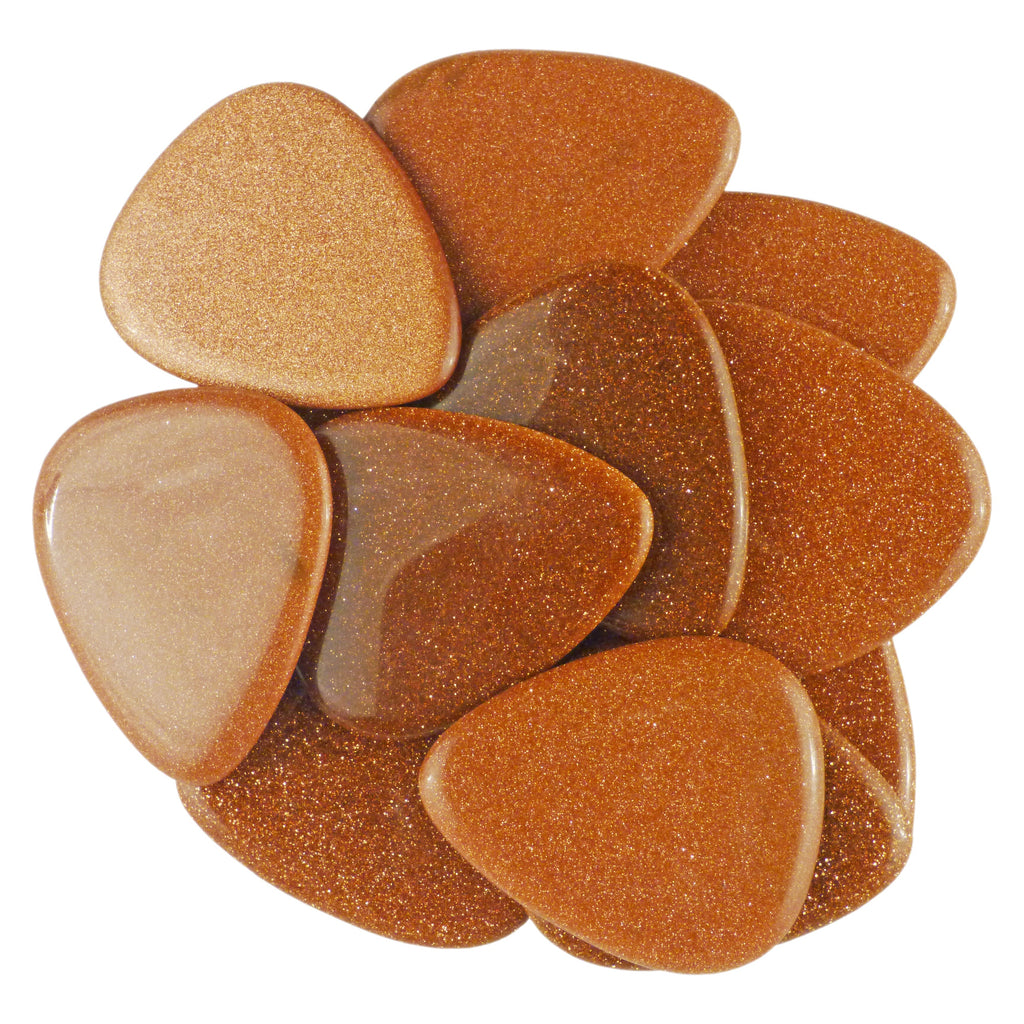 Brown Sandstone Stone Guitar Or Bass Pick - 3.0 mm Ultra Heavy Gauge - 351 Shape - Specialty Handmade Gemstone Exotic Plectrum Exotic Plectrums
