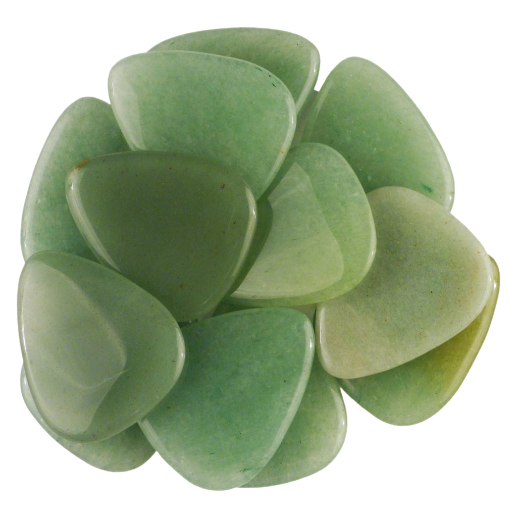 Green Aventurine Stone Guitar Or Bass Pick - 3.0 mm Ultra Heavy Gauge - 351 Shape - Specialty Handmade Gemstone Exotic Plectrum Exotic Plectrums