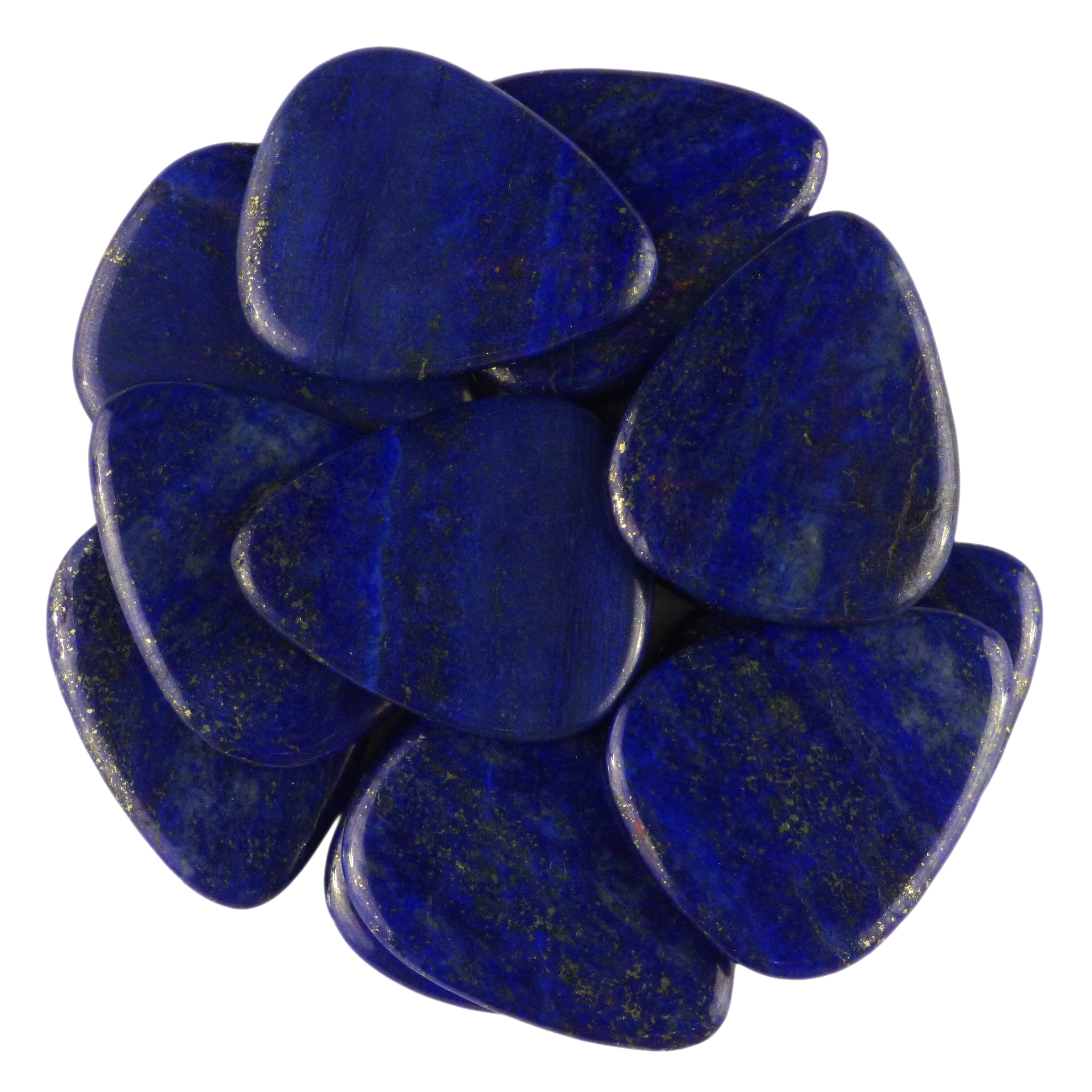 Lapis Lazuli Stone Guitar Or Bass Pick - 3.0 mm Ultra Heavy Gauge - 351 Shape - Specialty Handmade Gemstone Exotic Plectrum Exotic Plectrums