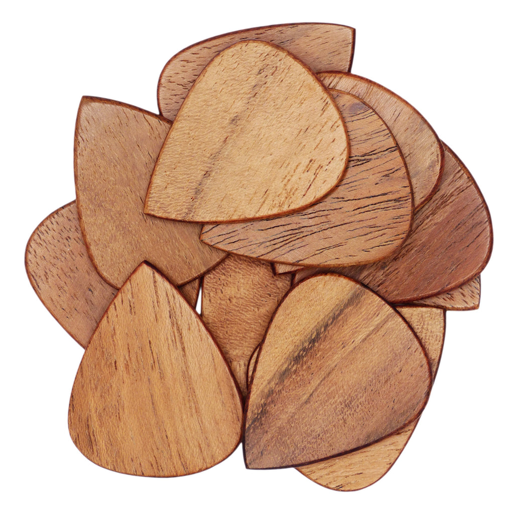Acacia Wood Guitar Or Bass Pick - 1.5 mm Heavy Gauge - 351 Shape - Natural Finish Handmade Specialty Exotic Plectrum Exotic Plectrums