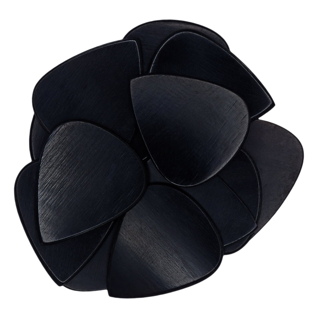 Black Buffalo Horn Guitar Or Bass Pick - 1.5 mm Heavy Gauge - 351 Shape - Natural Finish Handmade Specialty Exotic Plectrum Exotic Plectrums