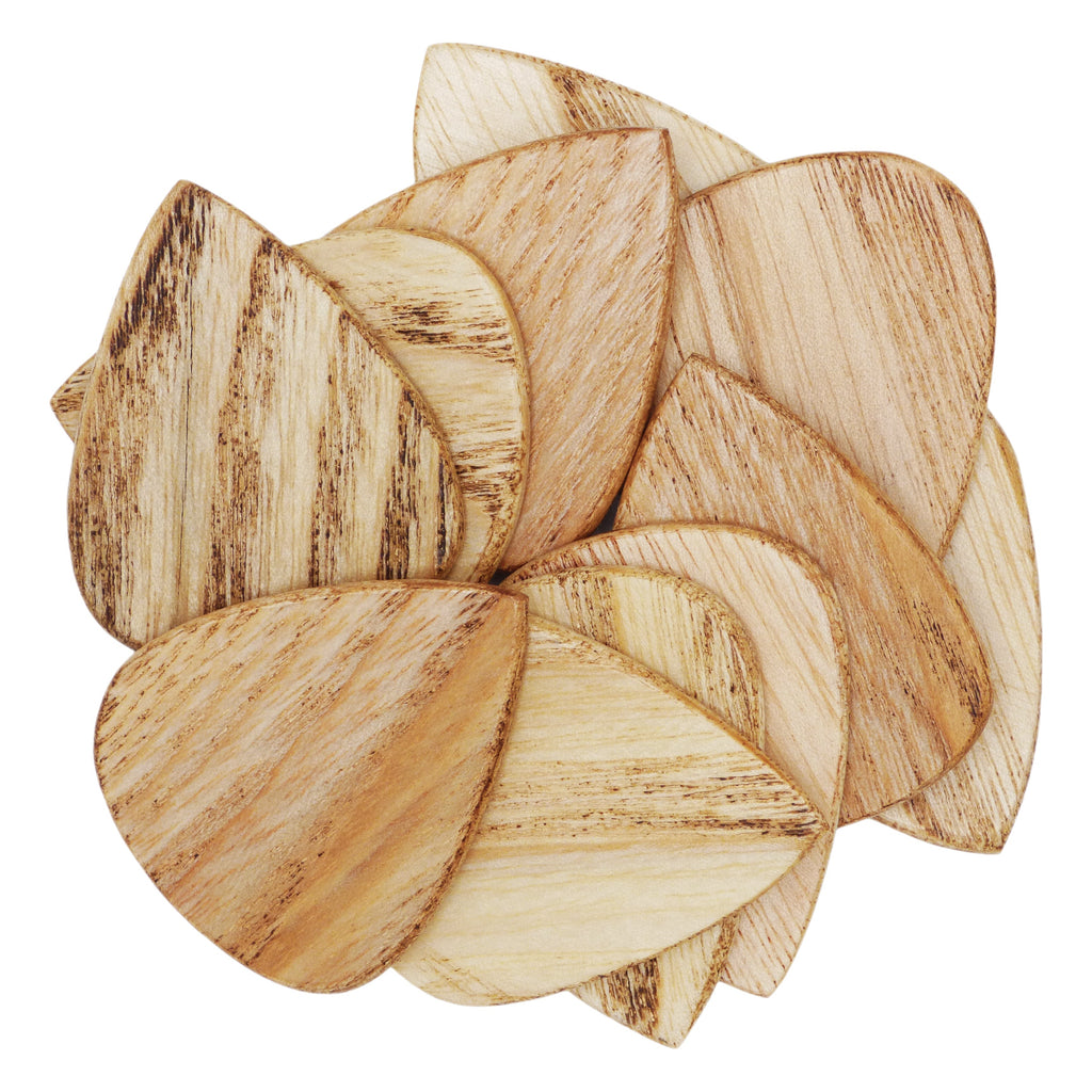 Ash Wood Guitar Or Bass Pick - 1.5 mm Heavy Gauge - 351 Shape - Natural Finish Handmade Specialty Exotic Plectrum Exotic Plectrums