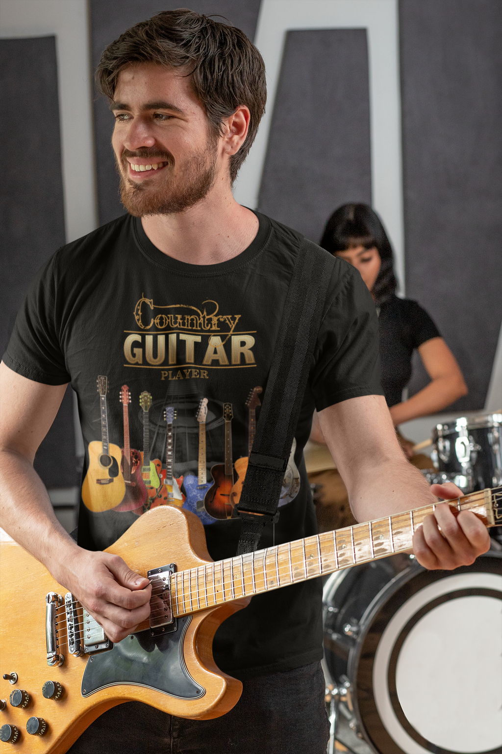 Country Guitar Player T-Shirt Taboo
