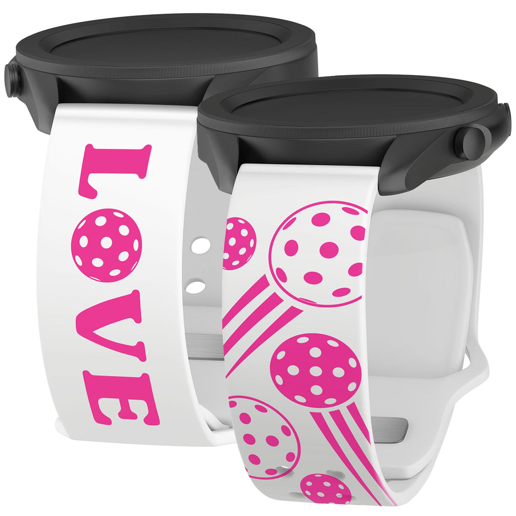Pickleball Brights HD  Watchband for Samsung, Garmin, Fossil, and More Affinity Bands