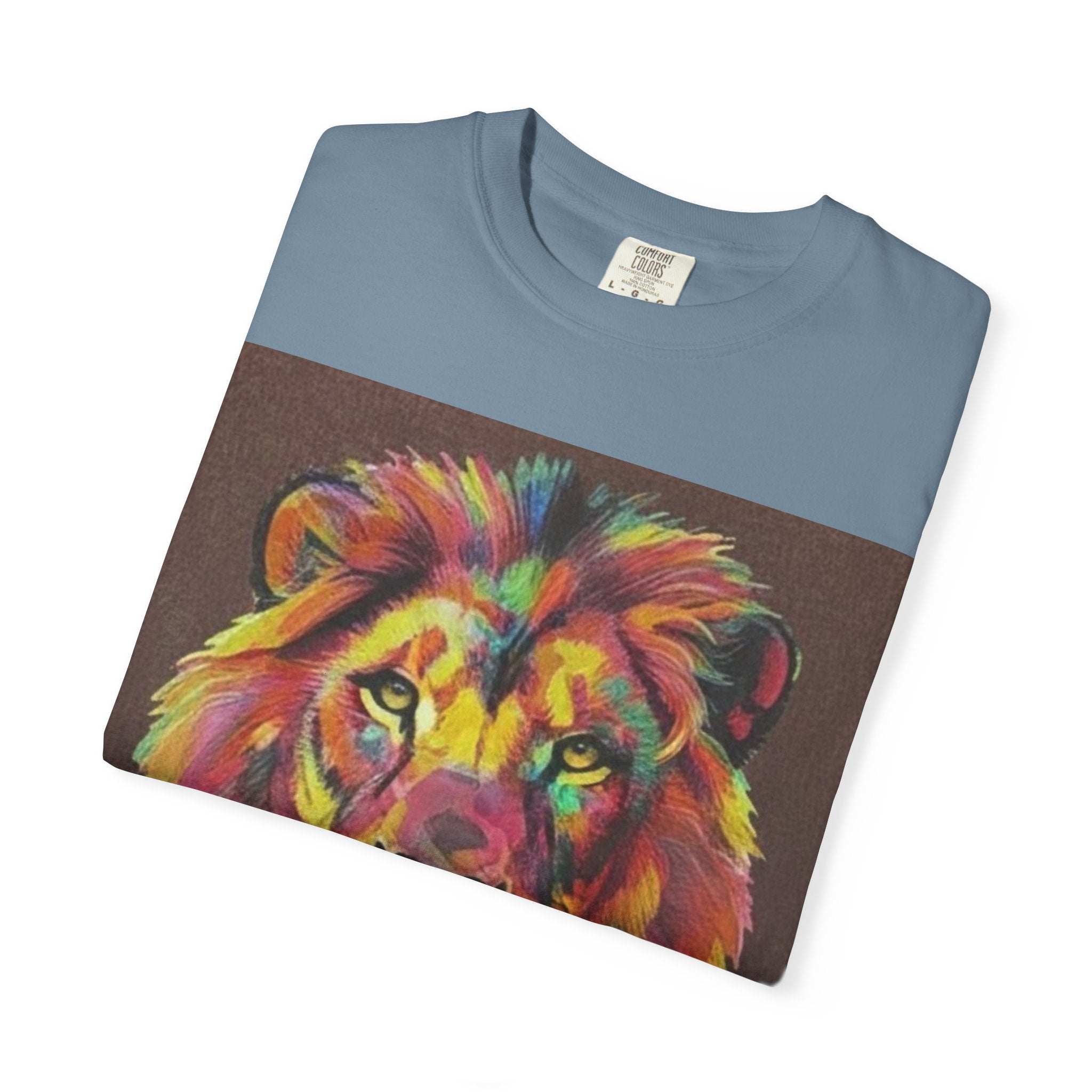 Wild Life Lion Portrait T-Shirt — Colorful Retro Primate Graphic Tee The Vibez Shop