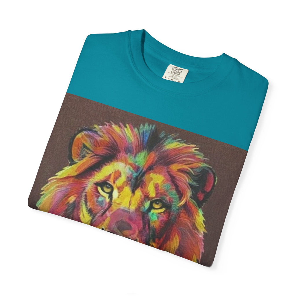 Wild Life Lion Portrait T-Shirt — Colorful Retro Primate Graphic Tee The Vibez Shop