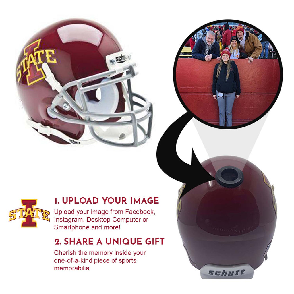 Iowa State Cyclones College Football Collectible Mini Helmet - Picture Inside Fanz Collectibles