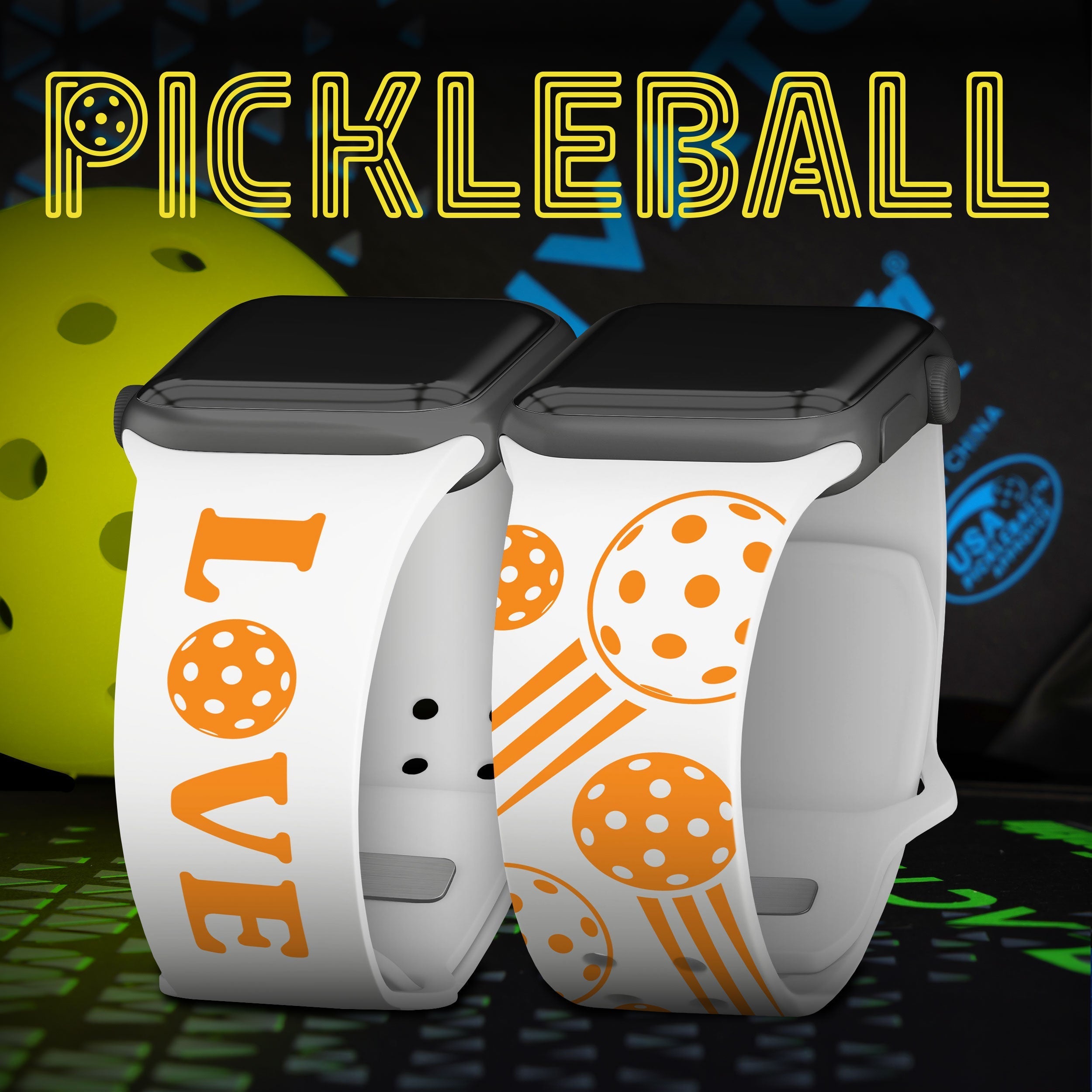 Pickleball Brights HD Apple Watch Band Affinity Bands