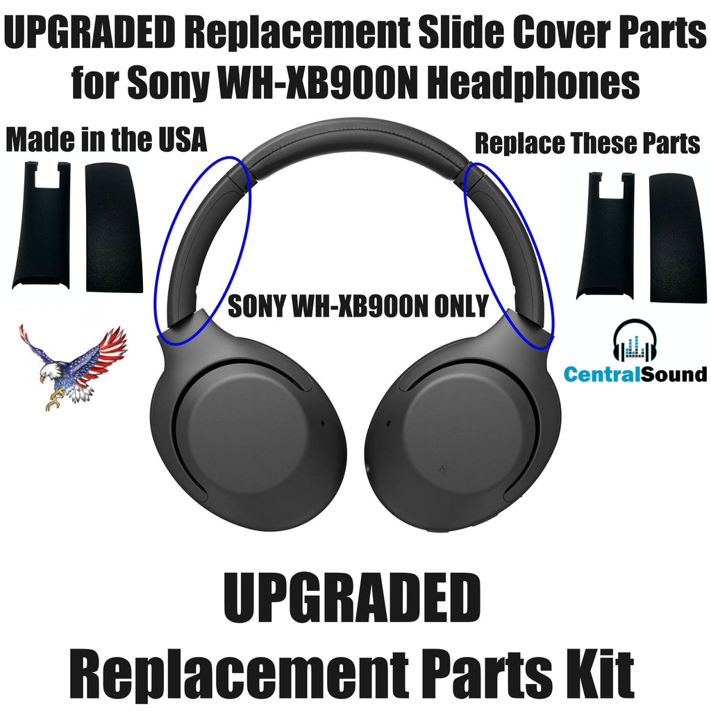 Replacement Side Cover Slider Parts UPGRADE KIT for Sony WH-XB900N WHXB900N CentralSound