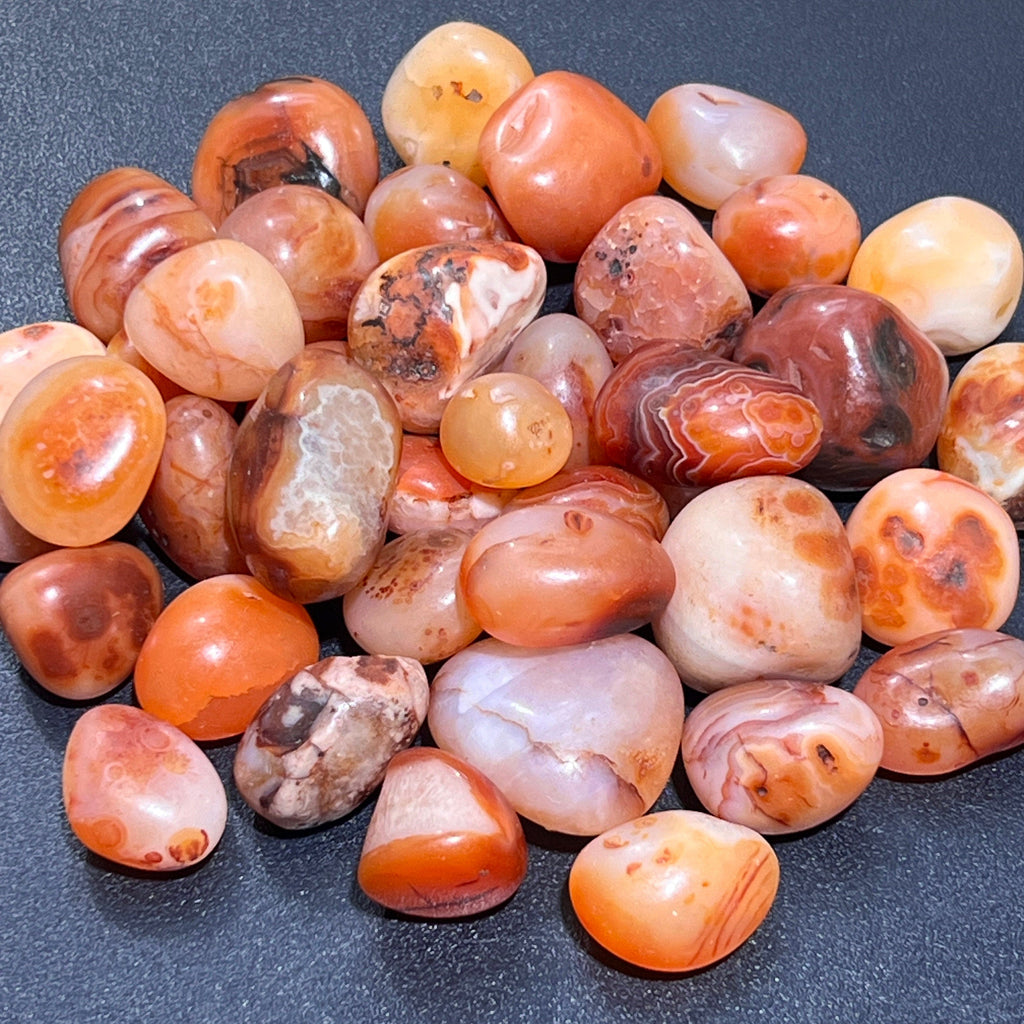 Red Carnelian Agate Tumbled Stones (By The Piece Or Pound) Bulk Wholesale Lot Amazing Crystals