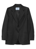 Prada Women Notched-Lapels Wool Blazer Luosophy