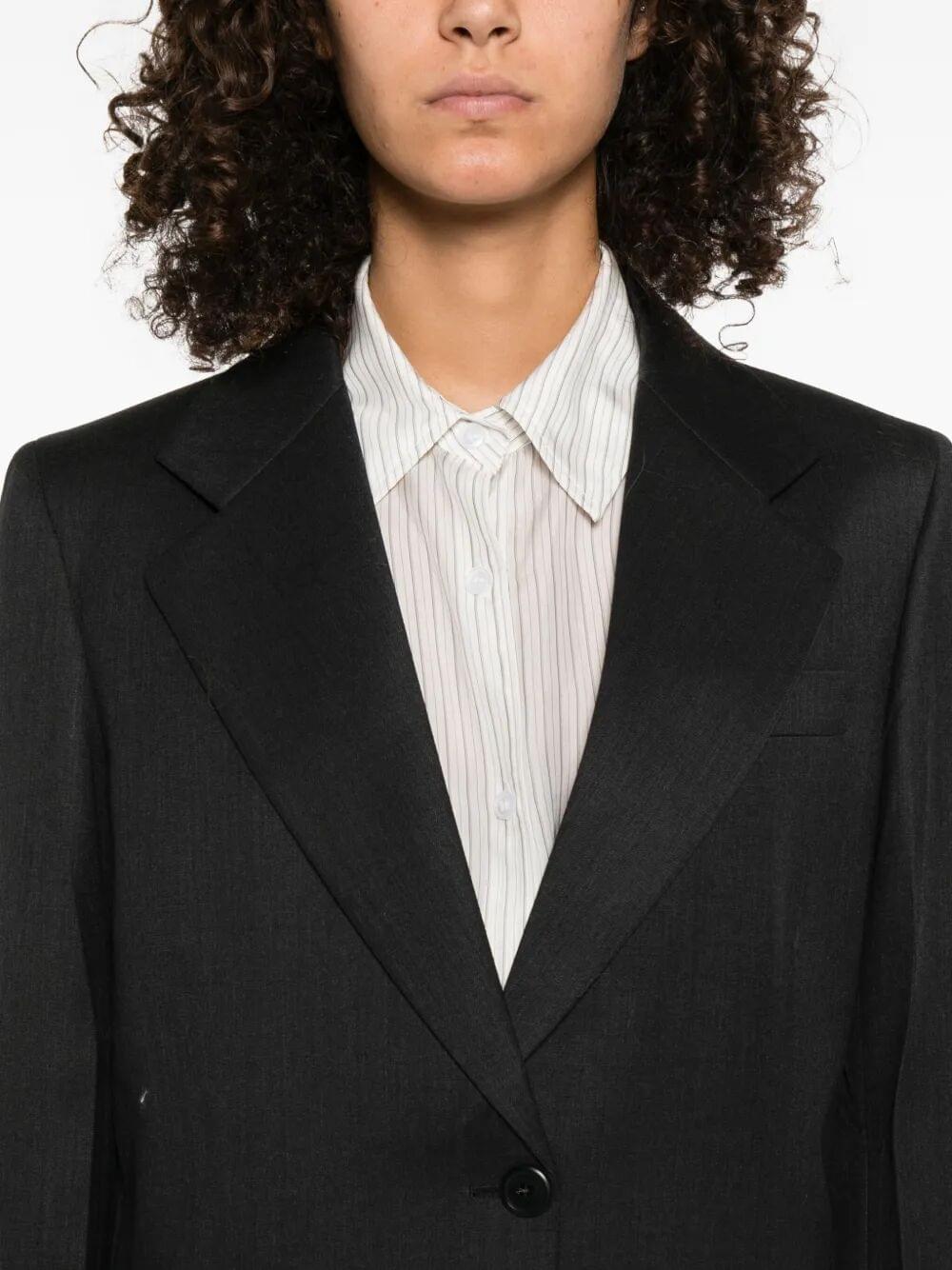 Prada Women Notched-Lapels Wool Blazer Luosophy