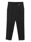 Prada Women Safety-Pin Detail Wool Trousers Luosophy