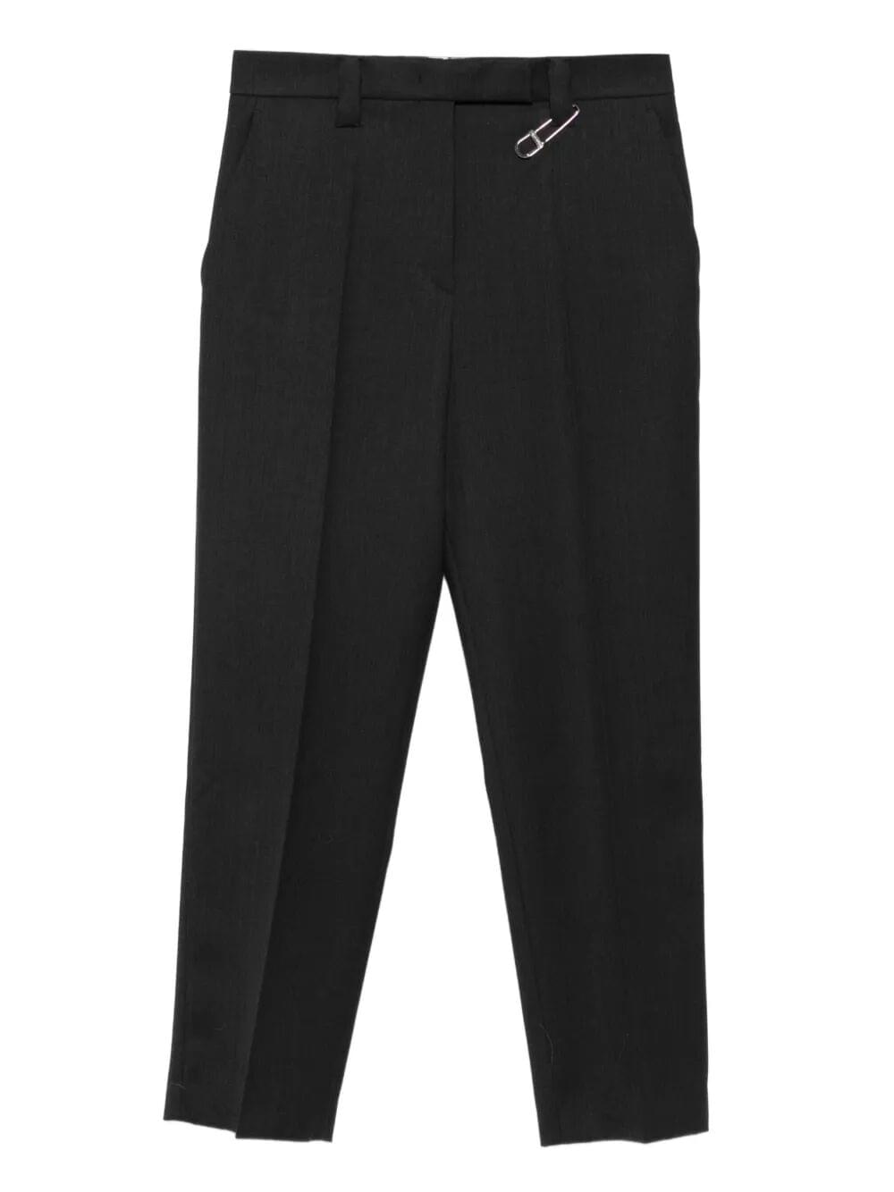 Prada Women Safety-Pin Detail Wool Trousers Luosophy