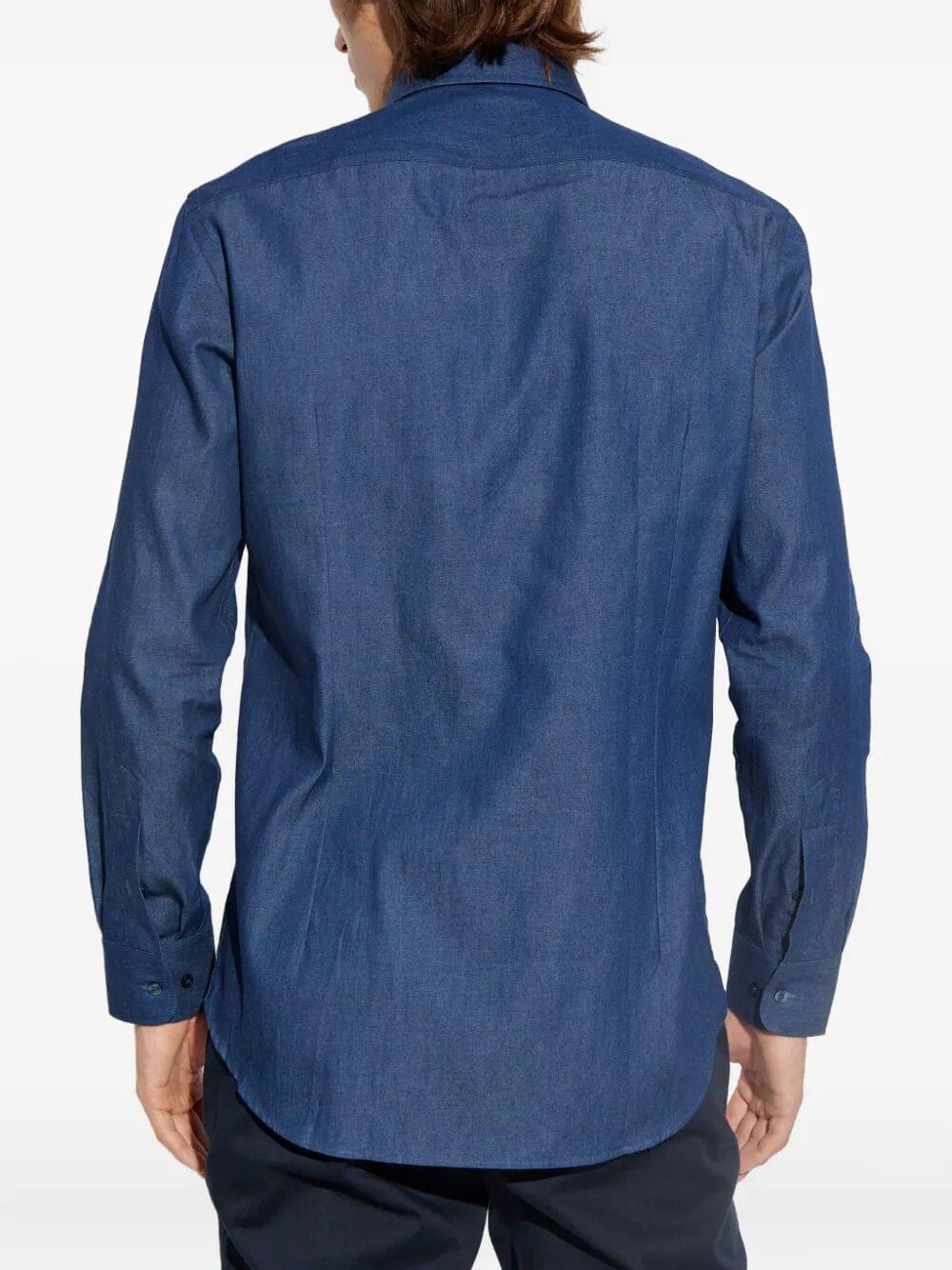 Etro Men Embroidered Logo Cotton Shirt Luosophy