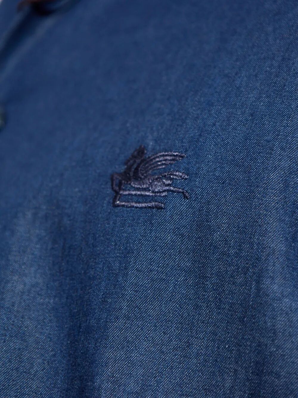 Etro Men Embroidered Logo Cotton Shirt Luosophy