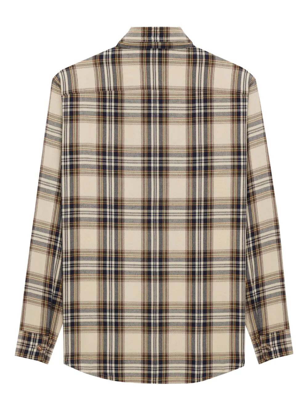 Saint Laurent Women Cassandre Lavallière Shirt In Cotton Tartan Luosophy