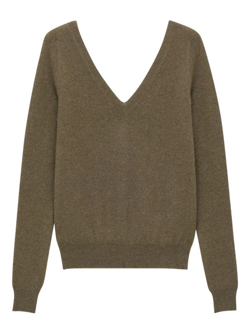 Saint Laurent Women V-Neck Cashmere Sweater Luosophy